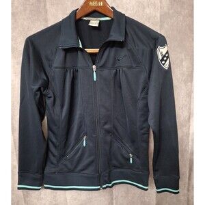 Nike Track Jacket Womens Sz M Knit Full Zip Liberty Sportswear Yogo Running Gym